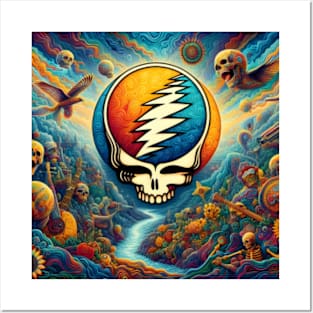 Trippy Grateful Dead #2 Digital fan art Posters and Art